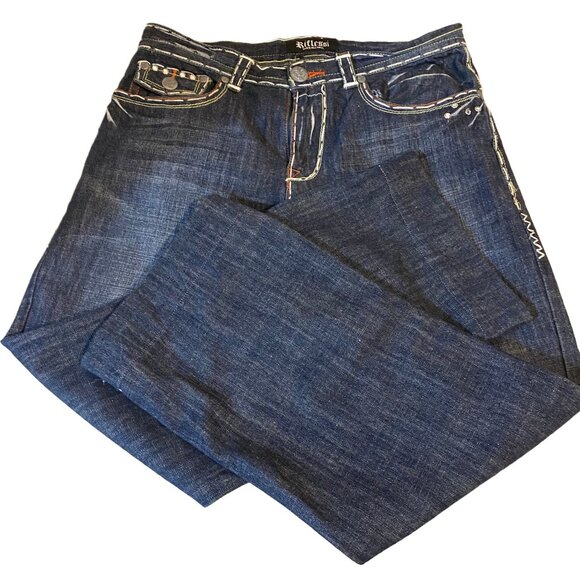 Y2K Riflessi Designer Jeans – W34 L32 - Picture 2 of 8